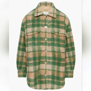 Wilfred Free the ganna shirt jacket Green & Tan Plaid Claude DP Shade Size M